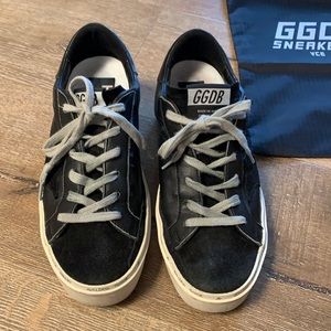 Golden goose deluxe brand Hi Star sneakers. Black